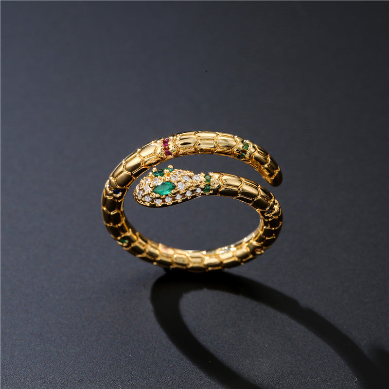 LANZA RINGS 
Gold Color Snake Ring For Women