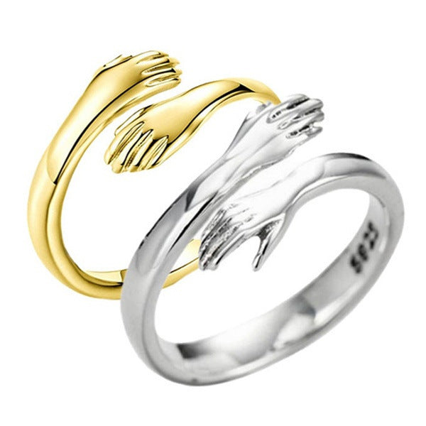 LANZA RINGS 
Alloy Simple Hands Hug ring