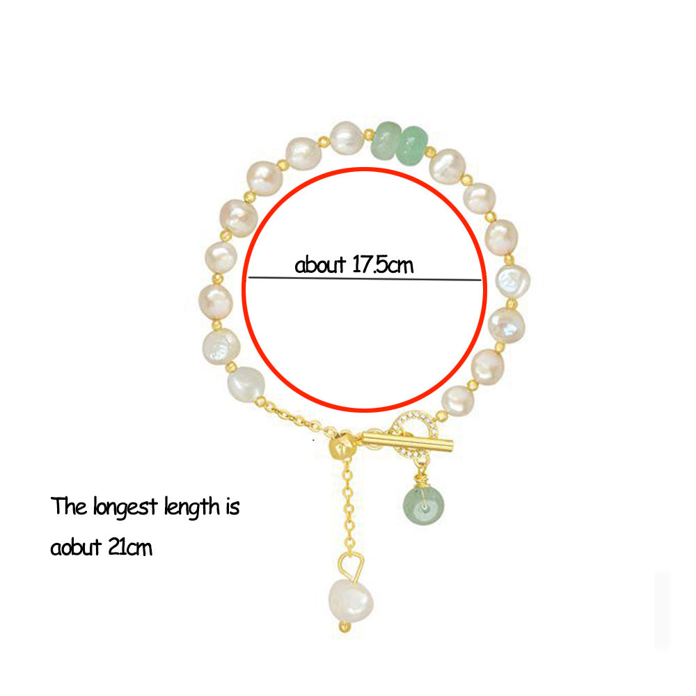 LANZA BRACELET 
Women Irregular Freshwater Pearl Adjustable Bracelet