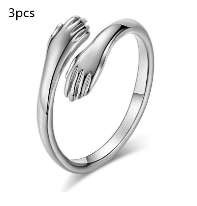 LANZA RINGS 
Alloy Simple Hands Hug ring